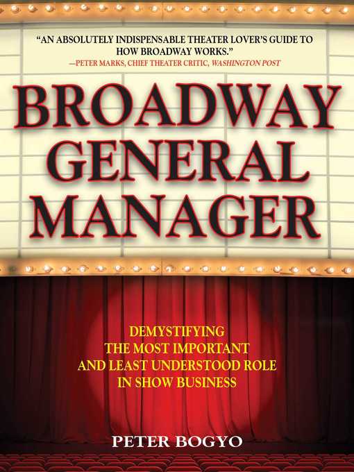 Title details for Broadway General Manager by Peter Bogyo - Wait list